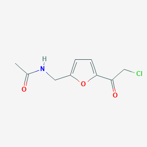 molecular formula C9H10ClNO3 B3045883 N-[{[5-(2-氯乙酰基)呋喃-2-基]甲基}乙酰胺 CAS No. 115865-57-1