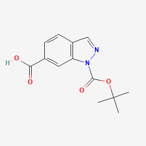 molecular formula C13H14N2O4 B3045888 1-(叔丁氧羰基)-1H-吲唑-6-羧酸 CAS No. 1158767-36-2