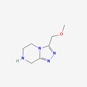 molecular formula C7H12N4O B3045890 3-(methoxymethyl)-5H,6H,7H,8H-[1,2,4]triazolo[4,3-a]pyrazine CAS No. 1159553-52-2