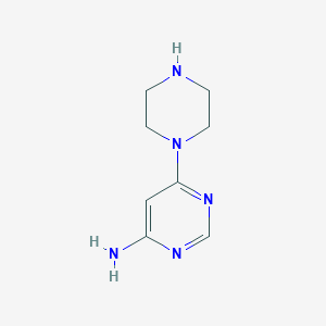 molecular formula C8H13N5 B3045895 6-(Piperazin-1-yl)pyrimidin-4-amine CAS No. 1159820-98-0