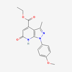 ethyl 1-(4-methoxyphenyl)-3-methyl-6-oxo-6,7-dihydro-1H-pyrazolo[3,4-b]pyridine-4-carboxylate