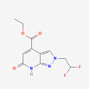 ethyl 2-(2,2-difluoroethyl)-6-oxo-6,7-dihydro-2H-pyrazolo[3,4-b]pyridine-4-carboxylate