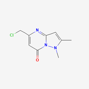 molecular formula C9H10ClN3O B3045903 5-(chloromethyl)-1,2-dimethylpyrazolo[1,5-a]pyrimidin-7(1H)-one CAS No. 1160246-10-5
