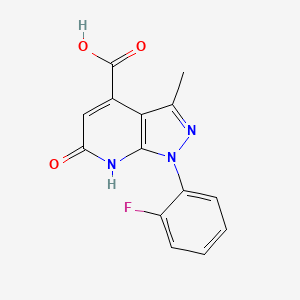 1-(2-fluorophenyl)-3-methyl-6-oxo-6,7-dihydro-1H-pyrazolo[3,4-b]pyridine-4-carboxylic acid