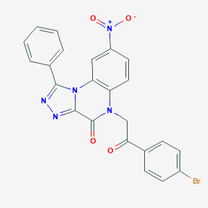 molecular formula C23H14BrN5O4 B304591 5-[2-(4-bromophenyl)-2-oxoethyl]-8-nitro-1-phenyl[1,2,4]triazolo[4,3-a]quinoxalin-4(5H)-one 