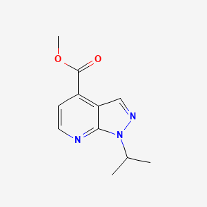 molecular formula C11H13N3O2 B3045911 Methyl 1-isopropyl-1H-pyrazolo[3,4-b]pyridine-4-carboxylate CAS No. 1160246-42-3