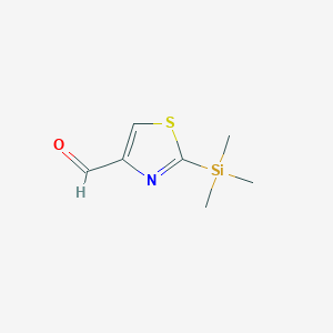 molecular formula C7H11NOSSi B3045912 4-Thiazolecarboxaldehyde, 2-(trimethylsilyl)- CAS No. 116045-55-7