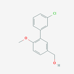molecular formula C14H13ClO2 B3045914 [3-(3-Chlorophenyl)-4-methoxyphenyl]methan-1-ol CAS No. 1160472-69-4