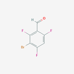 molecular formula C7H2BrF3O B3045915 3-Bromo-2,4,6-trifluorobenzaldehyde CAS No. 1160573-16-9