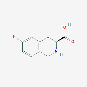 molecular formula C10H10FNO2 B3045919 (3S)-6-fluoro-1,2,3,4-tetrahydroisoquinoline-3-carboxylic acid CAS No. 1161833-81-3