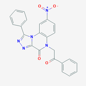 molecular formula C23H15N5O4 B304592 8-nitro-5-(2-oxo-2-phenylethyl)-1-phenyl[1,2,4]triazolo[4,3-a]quinoxalin-4(5H)-one 
