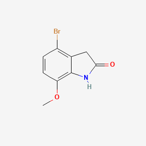 molecular formula C9H8BrNO2 B3045923 4-Bromo-7-methoxyindolin-2-one CAS No. 1162262-04-5
