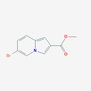 molecular formula C10H8BrNO2 B3045924 Methyl 6-bromoindolizine-2-carboxylate CAS No. 1162262-40-9