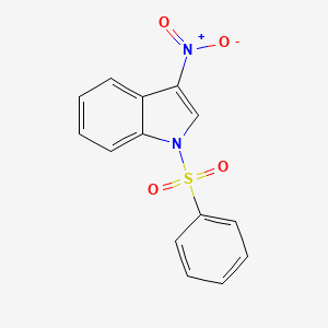 molecular formula C14H10N2O4S B3045929 3-硝基-1-(苯磺酰基)-1H-吲哚 CAS No. 116325-19-0