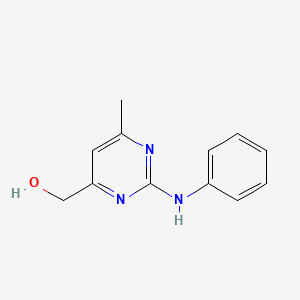molecular formula C12H13N3O B3045932 (2-Anilino-6-methylpyrimidin-4-yl)methanol CAS No. 116389-38-9