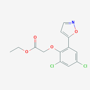 molecular formula C13H11Cl2NO4 B304595 Ethyl [2,4-dichloro-6-(5-isoxazolyl)phenoxy]acetate 