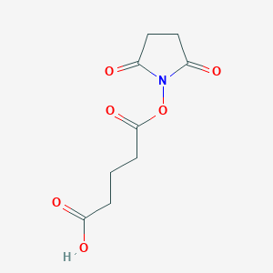 molecular formula C9H11NO6 B3045951 Pentanoic acid, 5-[(2,5-dioxo-1-pyrrolidinyl)oxy]-5-oxo- CAS No. 116920-04-8