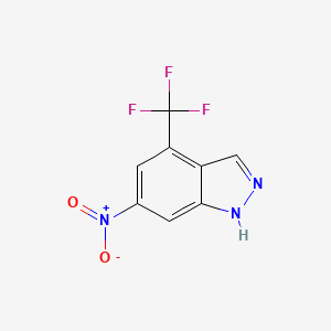 molecular formula C8H4F3N3O2 B3045953 1H-Indazole, 6-nitro-4-(trifluoromethyl)- CAS No. 1169788-32-2