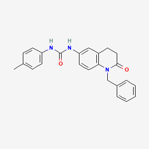 molecular formula C24H23N3O2 B3045968 1-(1-Benzyl-2-oxo-1,2,3,4-tetrahydroquinolin-6-yl)-3-(p-tolyl)urea CAS No. 1171425-00-5