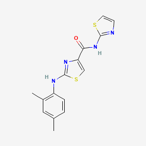 molecular formula C15H14N4OS2 B3045972 2-((2,4-dimethylphenyl)amino)-N-(thiazol-2-yl)thiazole-4-carboxamide CAS No. 1171926-04-7