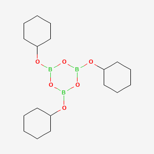 molecular formula C18H33B3O6 B3045973 Boroxin, tris(cyclohexyloxy)- CAS No. 1172-69-6