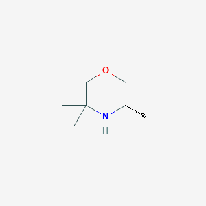 molecular formula C7H15NO B3045995 (S)-3,3,5-Trimethylmorpholine CAS No. 1175761-30-4