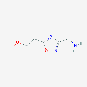 molecular formula C6H11N3O2 B3045998 1-[5-(2-Methoxyethyl)-1,2,4-oxadiazol-3-yl]methanamine CAS No. 1177276-77-5