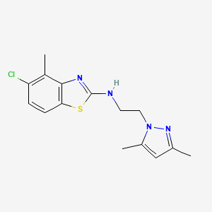 5-chloro-N-(2-(3,5-dimethyl-1H-pyrazol-1-yl)ethyl)-4-methylbenzo[d]thiazol-2-amine