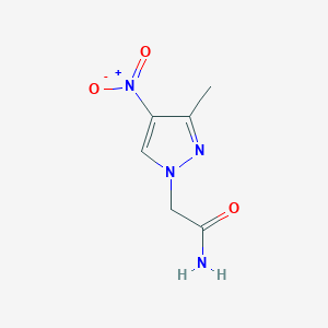 molecular formula C6H8N4O3 B3046000 2-(3-methyl-4-nitro-1H-pyrazol-1-yl)acetamide CAS No. 1177320-89-6