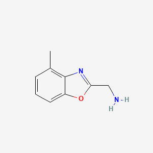 molecular formula C9H10N2O B3046001 1-(4-Methyl-1,3-benzoxazol-2-yl)methanamine CAS No. 1177323-15-7