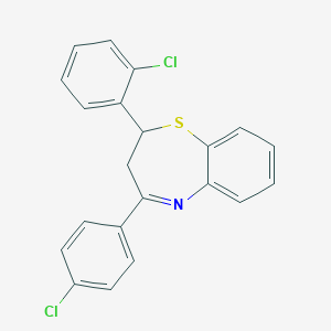 molecular formula C21H15Cl2NS B304602 2-(2-Chlorophenyl)-4-(4-chlorophenyl)-2,3-dihydro-1,5-benzothiazepine 