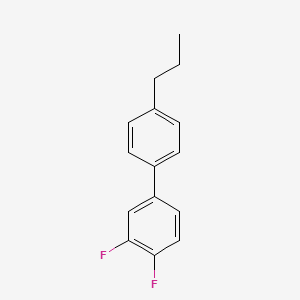 molecular formula C15H14F2 B3046024 1,1'-Biphenyl, 3,4-difluoro-4'-propyl- CAS No. 118164-49-1