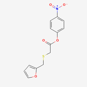 molecular formula C13H11NO5S B3046026 Acetic acid, [(2-furanylmethyl)thio]-, 4-nitrophenyl ester CAS No. 118287-86-8
