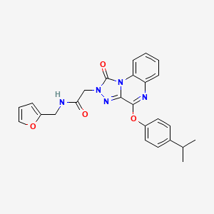 N-(2-furylmethyl)-2-[4-(4-isopropylphenoxy)-1-oxo[1,2,4]triazolo[4,3-a]quinoxalin-2(1H)-yl]acetamide