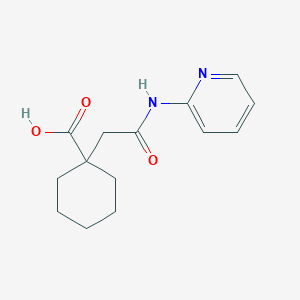 molecular formula C14H18N2O3 B3046067 1-(2-Oxo-2-(pyridin-2-ylamino)ethyl)cyclohexanecarboxylic acid CAS No. 1189749-82-3