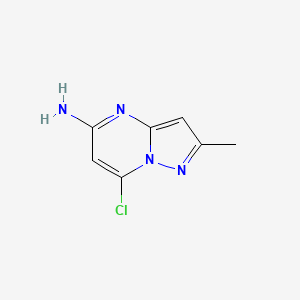 molecular formula C7H7ClN4 B3046068 7-Chloro-2-methylpyrazolo[1,5-a]pyrimidin-5-amine CAS No. 1189852-05-8