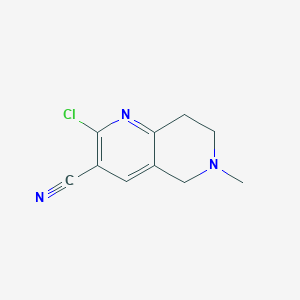 molecular formula C10H10ClN3 B3046080 2-Chloro-6-methyl-5,6,7,8-tetrahydro-1,6-naphthyridine-3-carbonitrile CAS No. 1190440-63-1