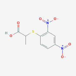 molecular formula C9H8N2O6S B304609 2-({2,4-Dinitrophenyl}sulfanyl)propanoic acid 