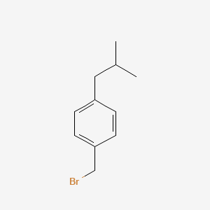 molecular formula C11H15B B3046092 Benzene, 1-(bromomethyl)-4-(2-methylpropyl)- CAS No. 119347-92-1