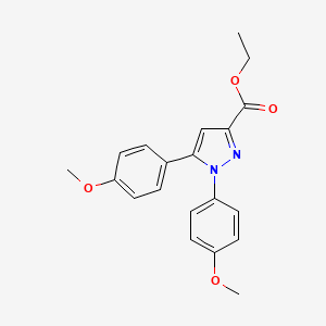 molecular formula C20H20N2O4 B3046099 1H-Pyrazole-3-carboxylic acid, 1,5-bis(4-methoxyphenyl)-, ethyl ester CAS No. 119517-21-4