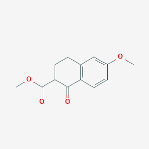 molecular formula C13H14O4 B3046132 Methyl 6-methoxy-1-oxo-1,2,3,4-tetrahydronaphthalene-2-carboxylate CAS No. 120072-87-9