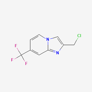 molecular formula C9H6ClF3N2 B3046138 2-(Chloromethyl)-7-(trifluoromethyl)imidazo[1,2-a]pyridine CAS No. 1201597-39-8