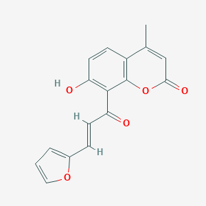 molecular formula C17H12O5 B304614 8-[3-(2-furyl)acryloyl]-7-hydroxy-4-methyl-2H-chromen-2-one 