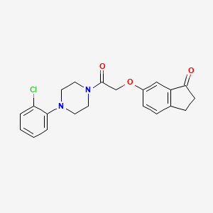 6-(2-(4-(2-chlorophenyl)piperazin-1-yl)-2-oxoethoxy)-2,3-dihydro-1H-inden-1-one