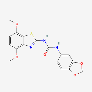 molecular formula C17H15N3O5S B3046153 1-(Benzo[d][1,3]dioxol-5-yl)-3-(4,7-dimethoxybenzo[d]thiazol-2-yl)urea CAS No. 1203306-08-4