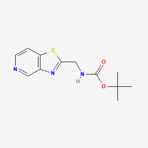 molecular formula C12H15N3O2S B3046157 tert-butyl N-({[1,3]thiazolo[4,5-c]pyridin-2-yl}methyl)carbamate CAS No. 1203605-31-5