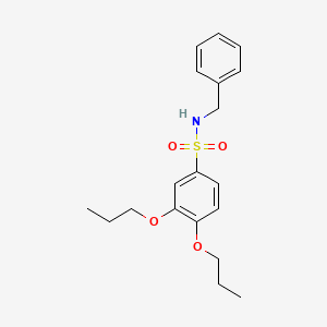 molecular formula C19H25NO4S B3046171 N-benzyl-3,4-dipropoxybenzenesulfonamide CAS No. 1206107-66-5