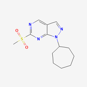 1-cycloheptyl-6-(methylsulfonyl)-1H-pyrazolo[3,4-d]pyrimidine