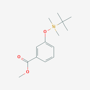 molecular formula C14H22O3Si B3046176 Benzoic acid, 3-[[(1,1-dimethylethyl)dimethylsilyl]oxy]-, methyl ester CAS No. 120687-94-7