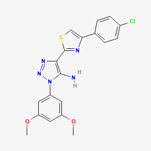 4-[4-(4-chlorophenyl)-1,3-thiazol-2-yl]-1-(3,5-dimethoxyphenyl)-1H-1,2,3-triazol-5-amine